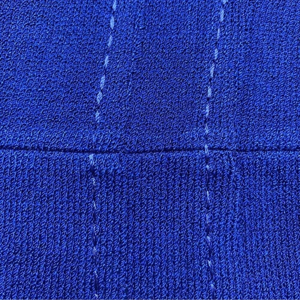 St. John Blue Sheath Dress Crew Neck Midi - Picture 9 of 9